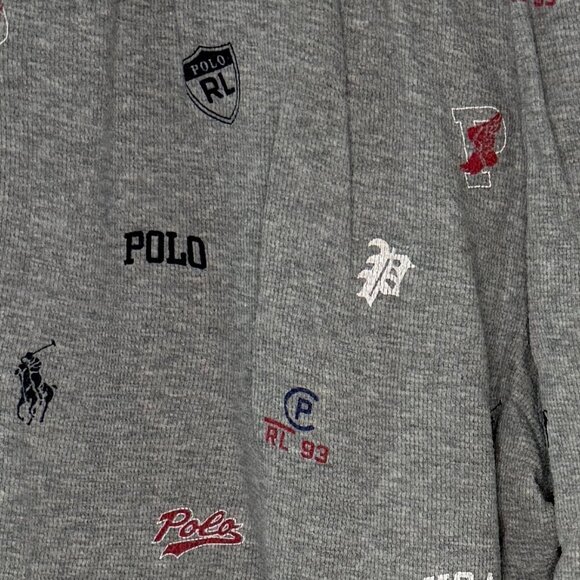 Polo Ralph Lauren Icons All Over Waffle Knit Lounge Sleepwear Pants Size Large - Picture 6 of 7